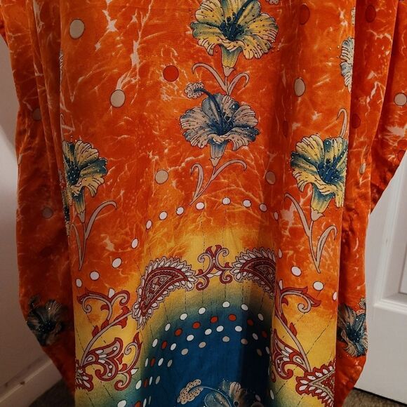 Good Times woman's orange caftan - Picture 5 of 10